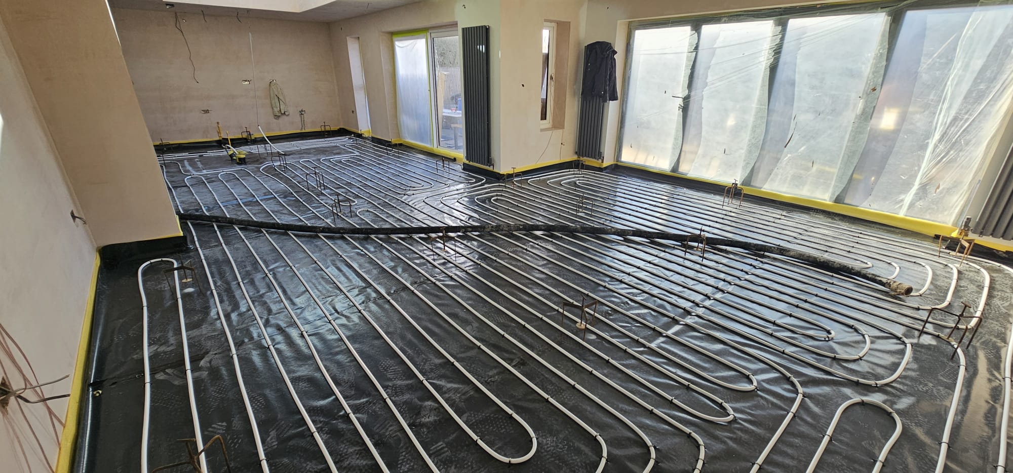 Completed underfloor heating project